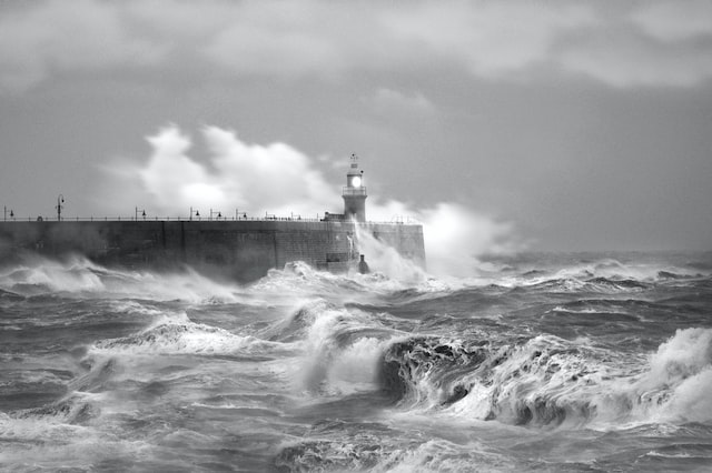 The wind howls its rage ...
